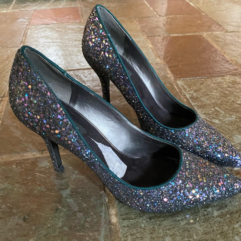 Nine West Glitter Heels size 8